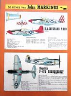 3 tekeningen vliegtuigen 75 - Fiches John Markings vliegtuig, Ophalen of Verzenden, Gebruikt, Schaalmodel
