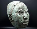251021 OUD Oba Bronze Ife Hoofd uit Benin Nigeria., Ophalen of Verzenden