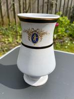 Retro vaas met afbeelding engel, Minder dan 50 cm, Gebruikt, Ophalen of Verzenden, Wit