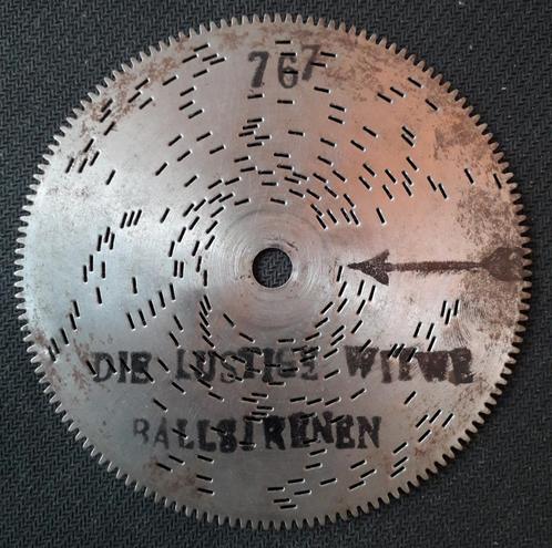 plaatje speelplaat voor muziekdoos speeldoos Edelweiss AD30, Antiek en Kunst, Antiek | Speelgoed, Ophalen of Verzenden