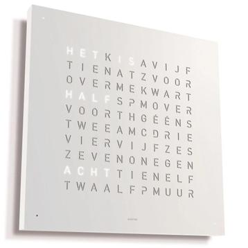 Nieuw Qlocktwo Earth White Pepper 90x90 large Woord Klok beschikbaar voor biedingen