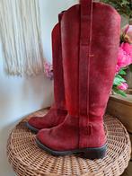 Cato rood suede laarzen maat 38, Kleding | Dames, Schoenen, Ophalen of Verzenden, Zo goed als nieuw, Rood, Hoge laarzen