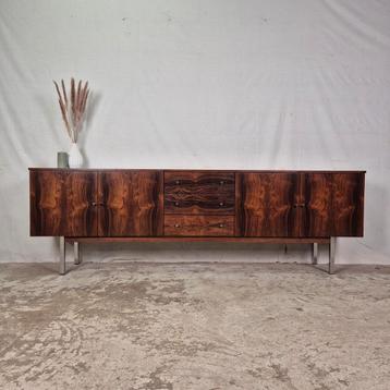 Vintage Palissander Rosewood sideboard, wandmeubel jaren 70 beschikbaar voor biedingen