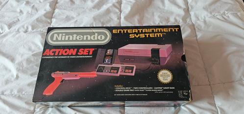 NES Nintendo Action set, Spelcomputers en Games, Spelcomputers | Nintendo NES, Gebruikt, Met 1 controller, Ophalen