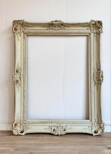 XL antieke lijst, schilderijlijst, 102 x 82 cm beschikbaar voor biedingen