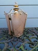 Glazen hollywood regency lamp medi, Huis en Inrichting, Lampen | Hanglampen, Ophalen of Verzenden, Gebruikt, Minder dan 50 cm