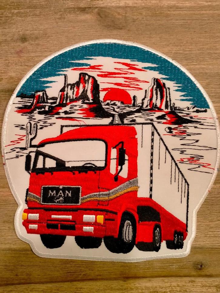 MAN vrachtwagen truck embleem patch GROOT wagen kleding 1, Verzamelen, Automerken, Motoren en Formule 1, Nieuw, Auto's, Ophalen of Verzenden
