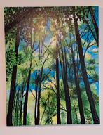 Schilderij bomen in de lucht 3 40x50cm, Antiek en Kunst, Kunst | Schilderijen | Abstract, Ophalen of Verzenden