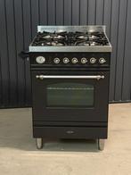 Gasfornuis Boretti 60cm breed + afzuigkap, Ophalen, 60 cm of meer, 4 kookzones, Zo goed als nieuw