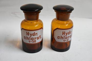 kleine apotheek flesjes hydro chlorat oplossing  beschikbaar voor biedingen