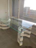 Luxe Glazen Eettafel, Huis en Inrichting, Ophalen, Zo goed als nieuw, Rechthoekig, 50 tot 100 cm