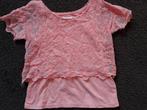 Zgan T shirt met kant maat 98/104, Meisje, H&M, Ophalen of Verzenden, Zo goed als nieuw