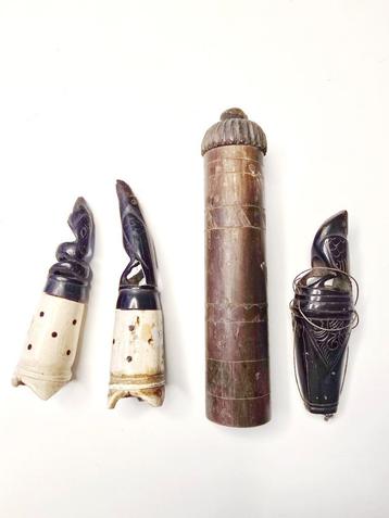 betelnoot kokers -tabak - collectie 4 stuks Indonesië beschikbaar voor biedingen