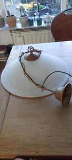 Te koop: design hanglamp met glazen kap, Ophalen of Verzenden, Zo goed als nieuw, Glas, Minder dan 50 cm
