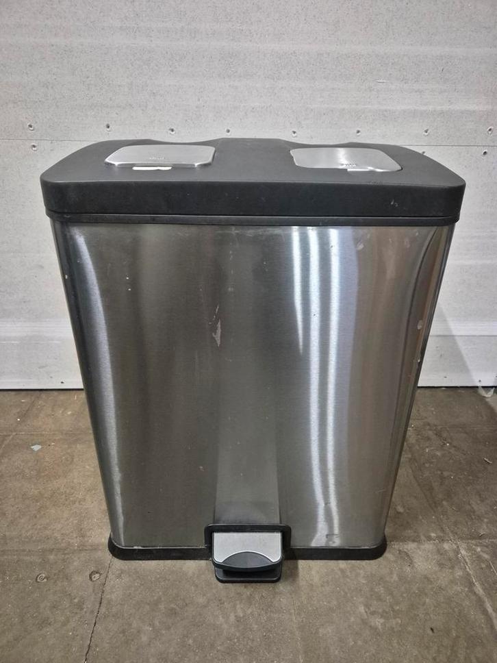 EKO Rejoice recycling Pedaalemmer 30+30L - RVS (Gebruikt), Huis en Inrichting, Woonaccessoires | Prullenbakken, Gebruikt, Rvs