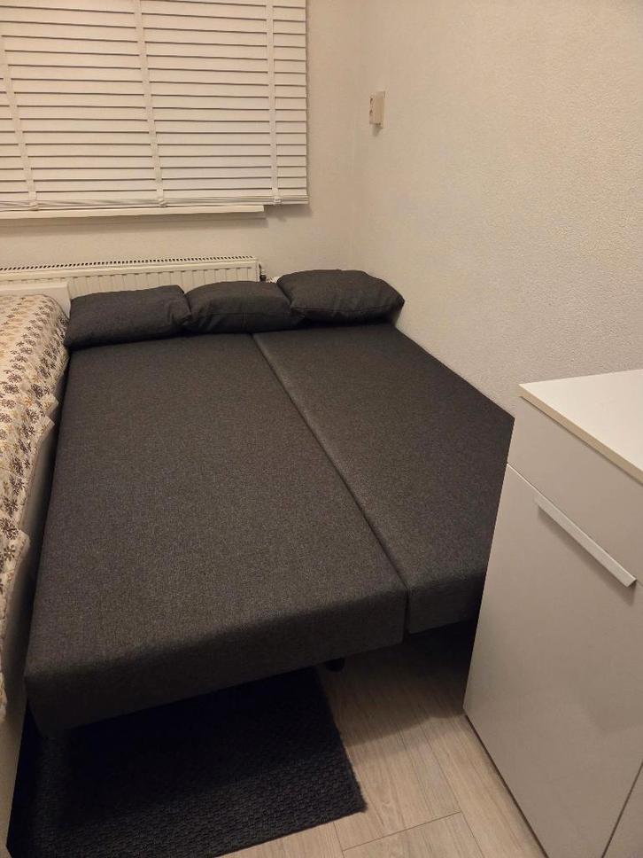 Ikea 3 -zits slaapbank asarum, Huis en Inrichting, Slaapkamer | Slaapbanken, Zo goed als nieuw, 140 cm, 200 cm, Twijfelaar, Grijs