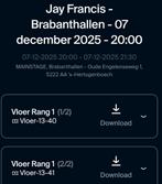 Tickets Oudejaarsconferances Jay Francis, Twee personen