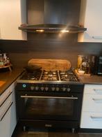 M system zwarte gasfornuis en afzuigkap, Witgoed en Apparatuur, Fornuizen, Ophalen, Gebruikt, 60 cm of meer, Gas