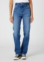 Wrangler Mom Straight Jeans - W24 Blauw, Blauw, Zo goed als nieuw, W27 (confectie 34) of kleiner, Wrangler
