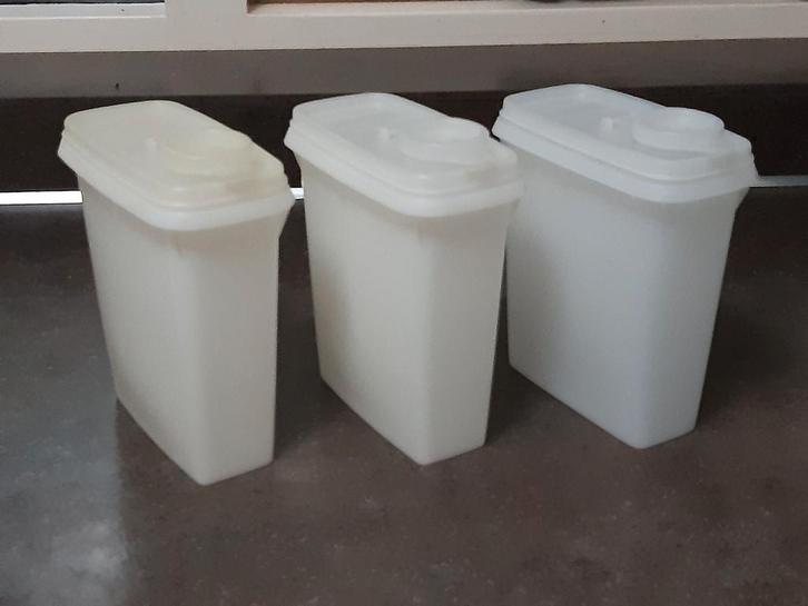 Tupperware vintage voorraad kan/bus wit, Huis en Inrichting, Keuken | Tupperware, Overige typen, Wit, Ophalen of Verzenden