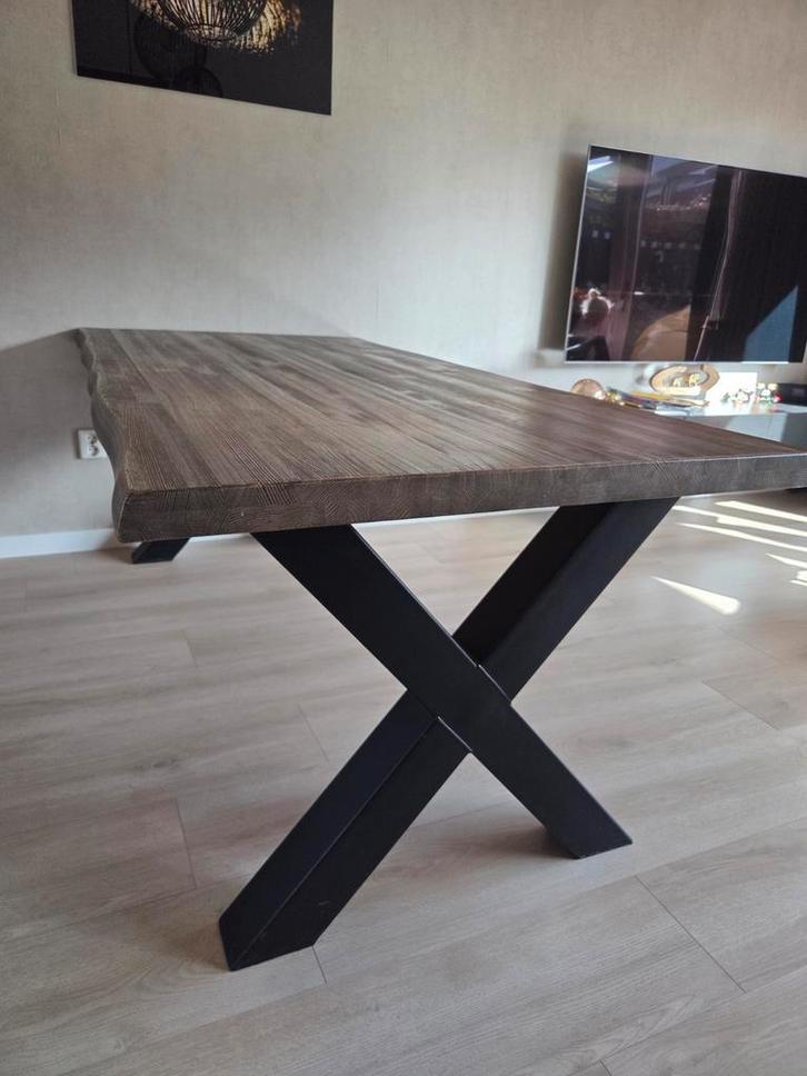 Eettafel Rough Haco MOET ZSM WEG!!, Huis en Inrichting, Complete eetkamers, Zo goed als nieuw, 4 tot 6 stoelen, Ophalen