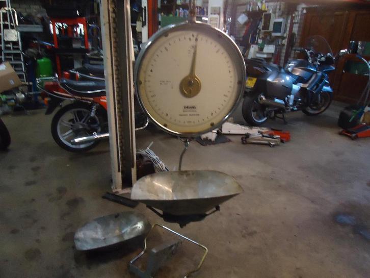 Nostalgische Prior hang weegschaal 5 kg, Witgoed en Apparatuur, Weegschalen, Gebruikt, Analoog, Winkelweegschaal, 1 tot 500 gram