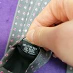 Hugo Boss stropdas 100% zijde grijs met roze stippen 34178, Grijs, Met patroon, Ophalen of Verzenden, Hugo Boss