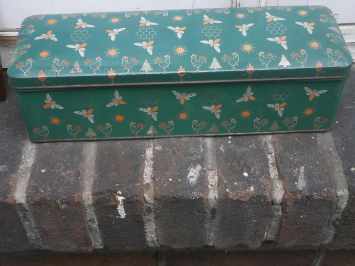 Leuk groen Jubileum Spar Trommeltje:1932-1958, Verzamelen, Blikken, Gebruikt, Koek(jes), Ophalen