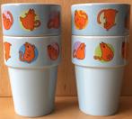 Blauwe beker De Rode Kater (4x) - ZGAN, Huis en Inrichting, Keuken | Servies, Overige materialen, Ophalen of Verzenden, Zo goed als nieuw