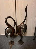 Mooie Set van 2 grote kraanvogels metaal/hout, Ophalen, Nieuw