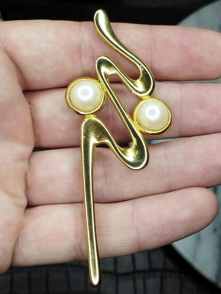 Vintage abstracte, prachtige broche, Ophalen of Verzenden, Zo goed als nieuw, Zilver, Overige materialen