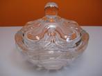 vintage kristallen bonbonnière van helder en frosted glas, Ophalen of Verzenden, Zo goed als nieuw