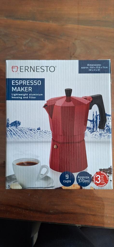 Ernesto Espressomaker - Nieuw in doos!, Witgoed en Apparatuur, Koffiezetapparaten, Zo goed als nieuw, Gemalen koffie, Espresso apparaat