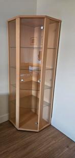2  hoek vitrinekasten, Huis en Inrichting, Ophalen, Gebruikt, 50 tot 100 cm, Glas