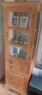 Mooie Teakhouten Vitrinekast met Opbergruimte, Ophalen