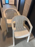 Witte Kunststof Stoelen - Set van 2, Kunststof, Gebruikt, Twee, Wit