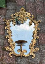 Brocante goudkleurige spiegel, Antiek en Kunst, Curiosa en Brocante, Ophalen