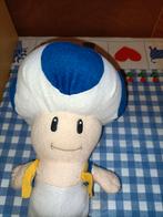 Toad knuffel blauw 25 cm groot, Ophalen of Verzenden