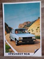 Peugeot 104 brochure uit 1983, Verzenden, Gelezen, Peugeot