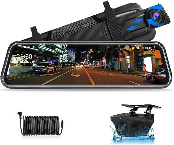 Jansite Autospiegel Dashcam Achteruitrijcamera - Nieuw!, Auto diversen, Dashcams, Nieuw, Ophalen of Verzenden