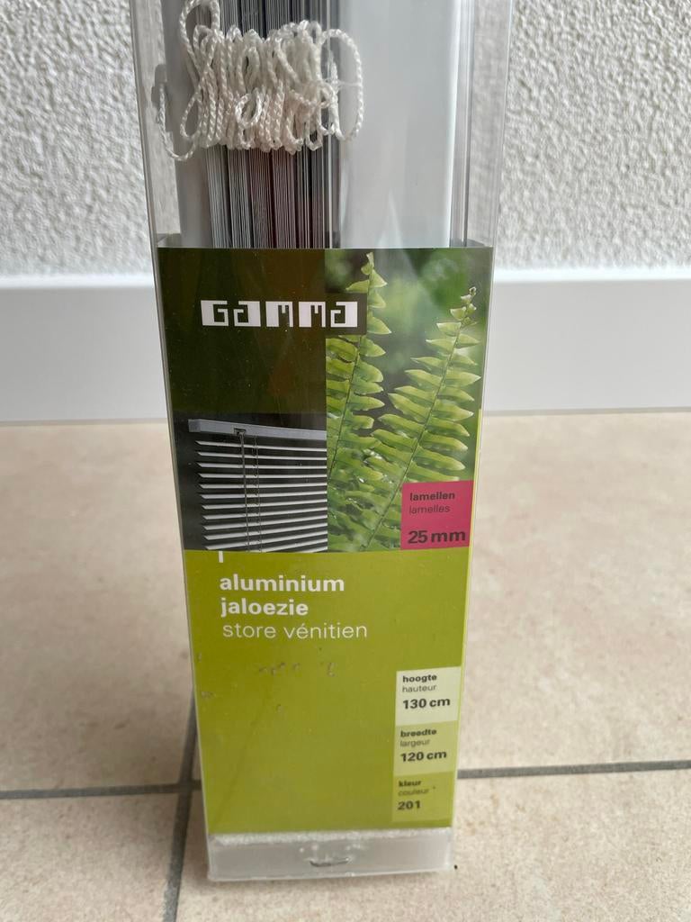 Aluminium Jaloezie - 130x120 cm, Ophalen, Nieuw, Wit, 100 tot 150 cm
