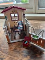Schleich paardenbox met witte merrie, Ophalen of Verzenden, Gebruikt