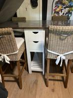 Riviera Maison bartafel met 8 stoelen, Huis en Inrichting, Tafels | Eettafels, Gebruikt, 100 tot 150 cm, Teakhout, Ophalen of Verzenden