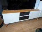 TV meubel Tenzo dot, wit met eiken, Ophalen, Gebruikt, 150 tot 200 cm, Eikenhout
