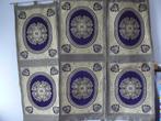Marokkaans of Egyptische meubelstof, blauw/geelgoud, geweven, Hobby en Vrije tijd, Stoffen en Lappen, Ophalen, Blauw, 120 cm of meer
