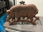 IJzeren slanghaspel varken - Tuindecoratie, Tuin en Terras, Ophalen, Nieuw, Metaal, Dierenbeeld