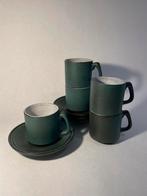 Vintage uitverkoop - Kop en schotels Cor Unum, Keramiek, Ophalen of Verzenden, Zo goed als nieuw, Overige stijlen