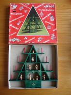 Vintage houten groene Kerstboom/Kerststal in originele doos, Ophalen, Zo goed als nieuw