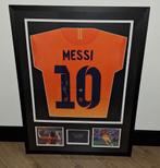 Gesigneerd, ingelijst FC Barcelona uitshirt door Messi + COA, Ophalen of Verzenden, Nieuw, Buitenlandse clubs, Shirt