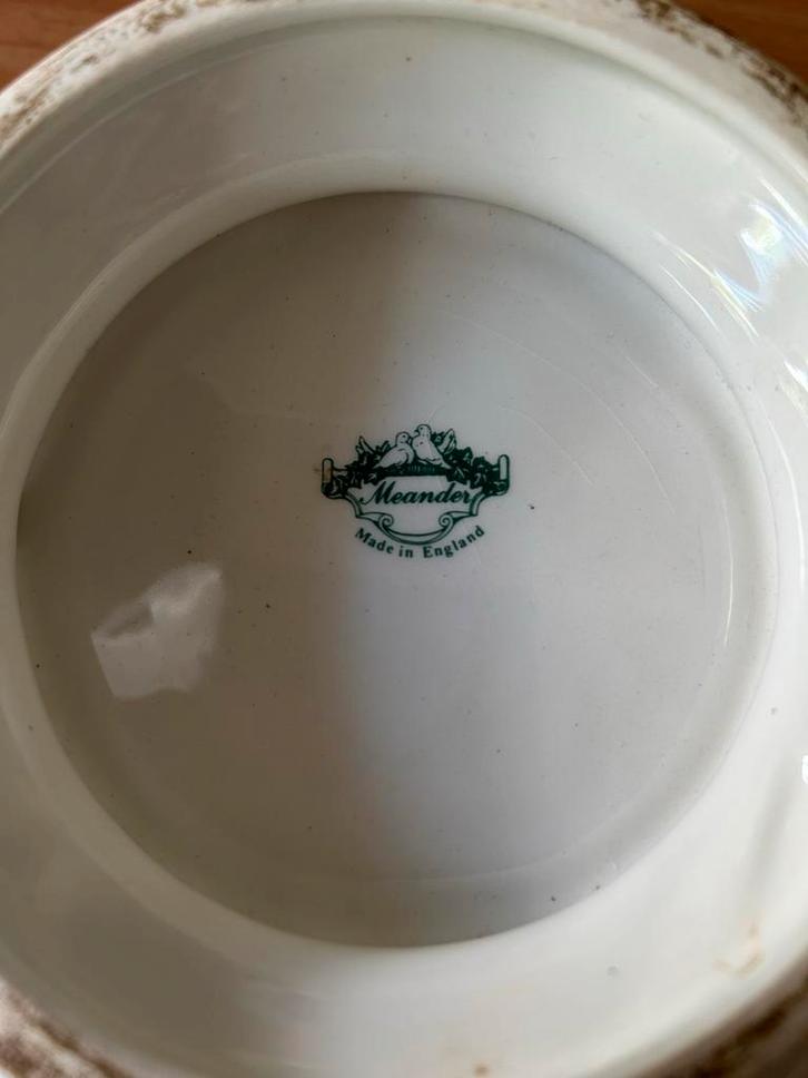 Antieke Huwelijksschaal Meander Made in England, Antiek en Kunst, Antiek | Schalen, Ophalen of Verzenden
